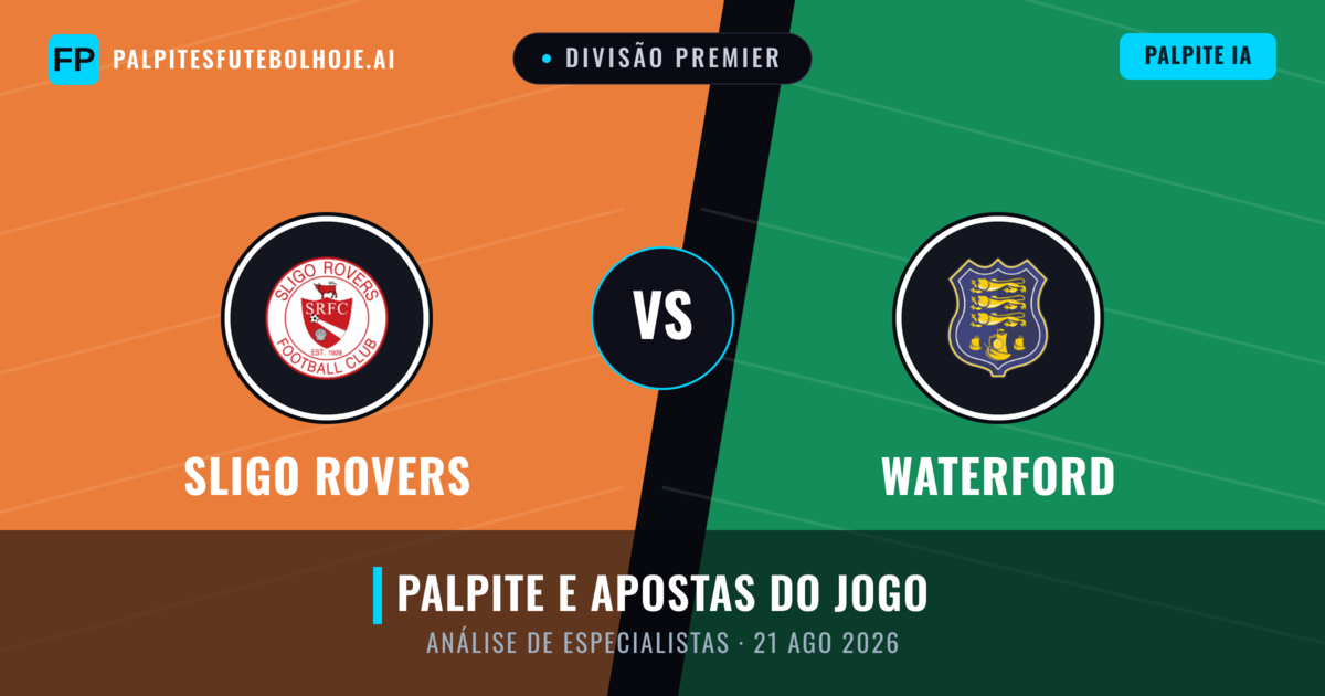Sligo Rovers vs Waterford — prognóstico e prévia do jogo