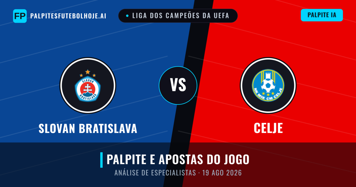 Slovan Bratislava vs Celje — prognóstico e prévia do jogo