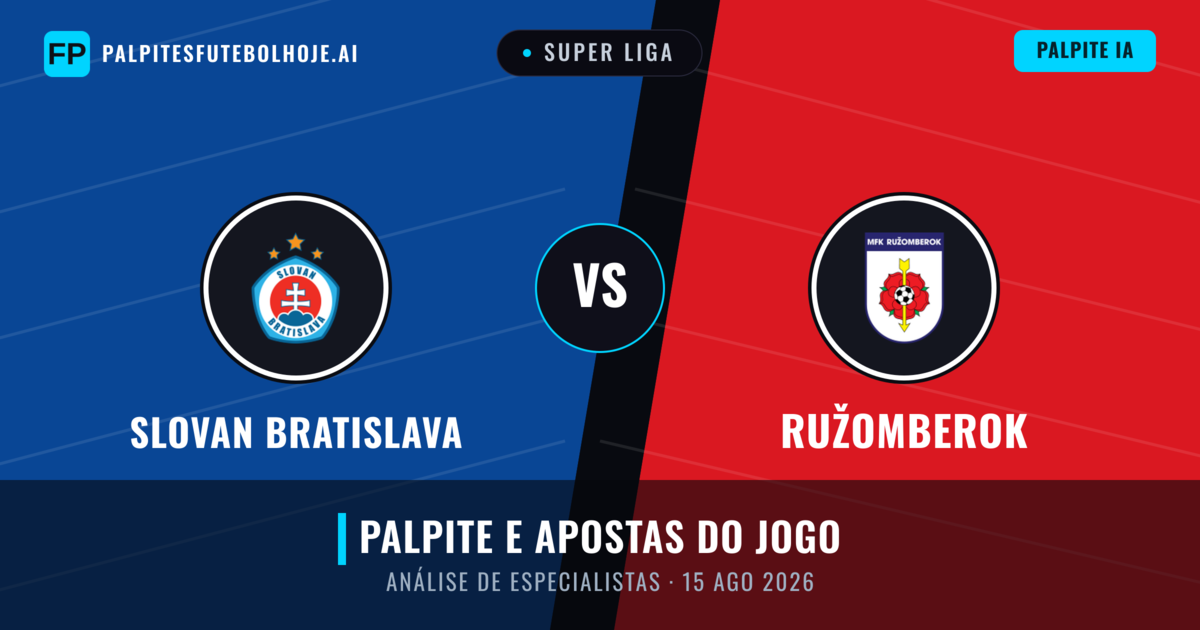 Slovan Bratislava vs Ružomberok — prognóstico e prévia do jogo