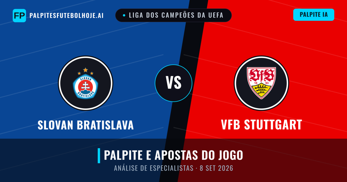 Slovan Bratislava vs VfB Stuttgart — prognóstico e prévia do jogo