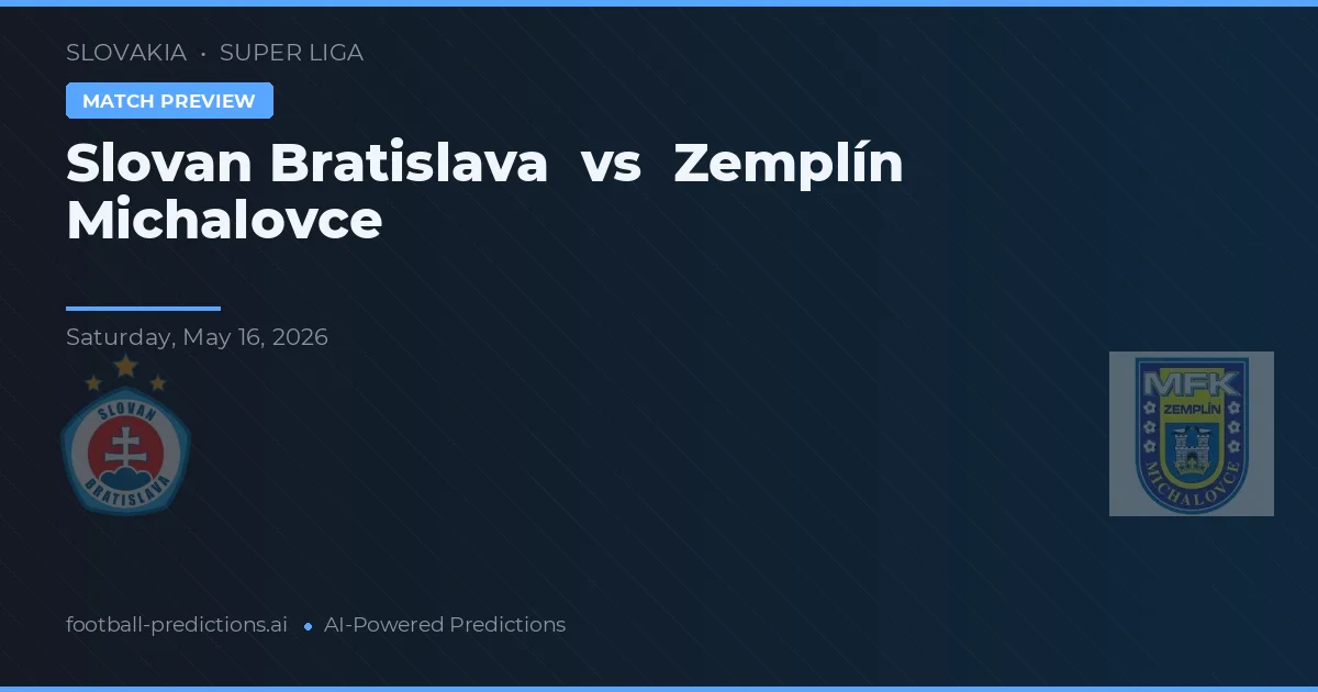 Slovan Bratislava vs Zemplín Michalovce — prognóstico e prévia do jogo