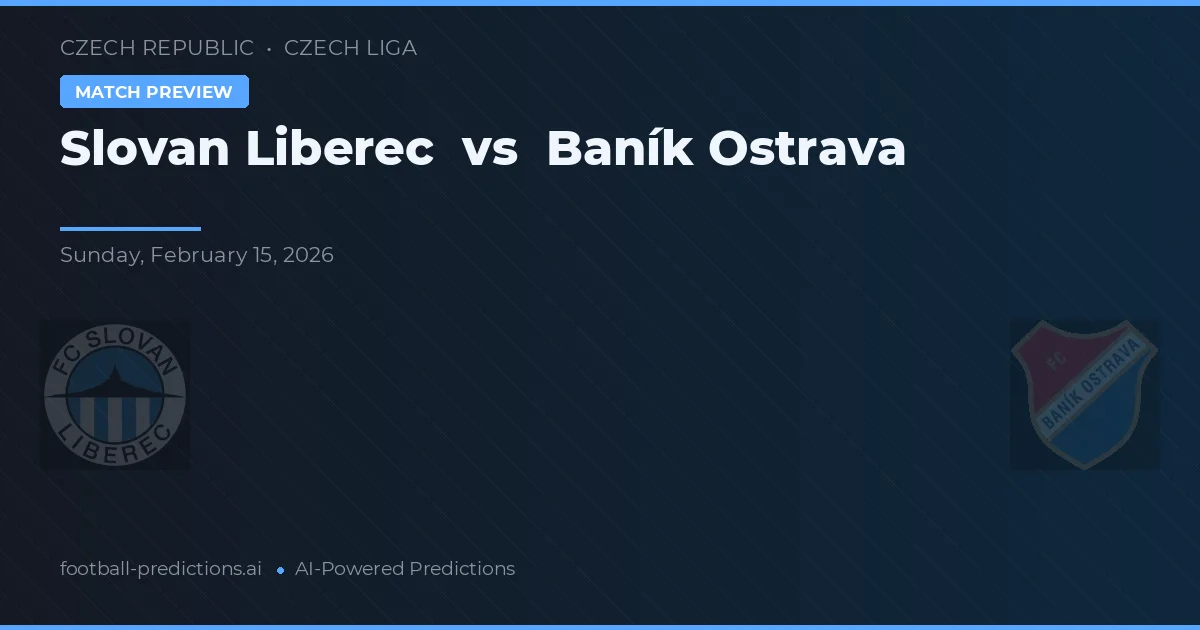 Slovan Liberec vs Baník Ostrava — prognóstico e prévia do jogo