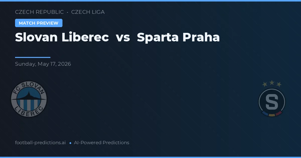 Slovan Liberec vs Sparta Praga — prognóstico e prévia do jogo