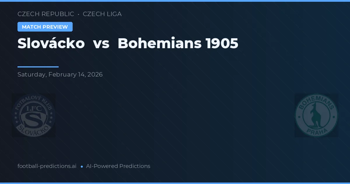 Slovácko vs Bohemians 1905 — prognóstico e prévia do jogo