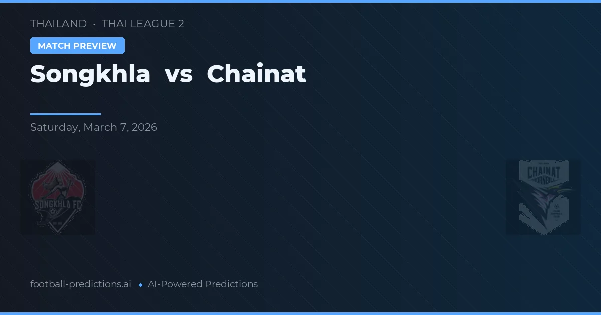 Songkhla vs Chainat — prognóstico e prévia do jogo