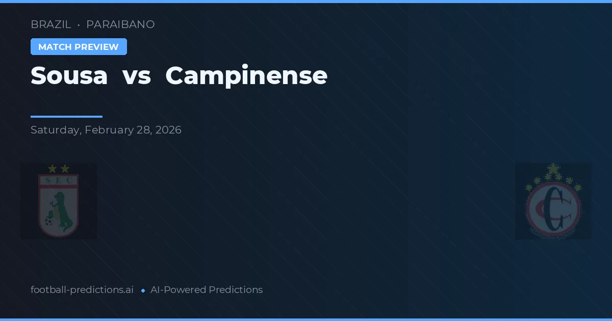 Sousa vs Campinense — prognóstico e prévia do jogo