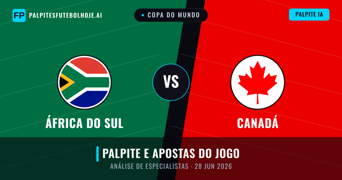 África do Sul vs Canadá — prognóstico e prévia do jogo