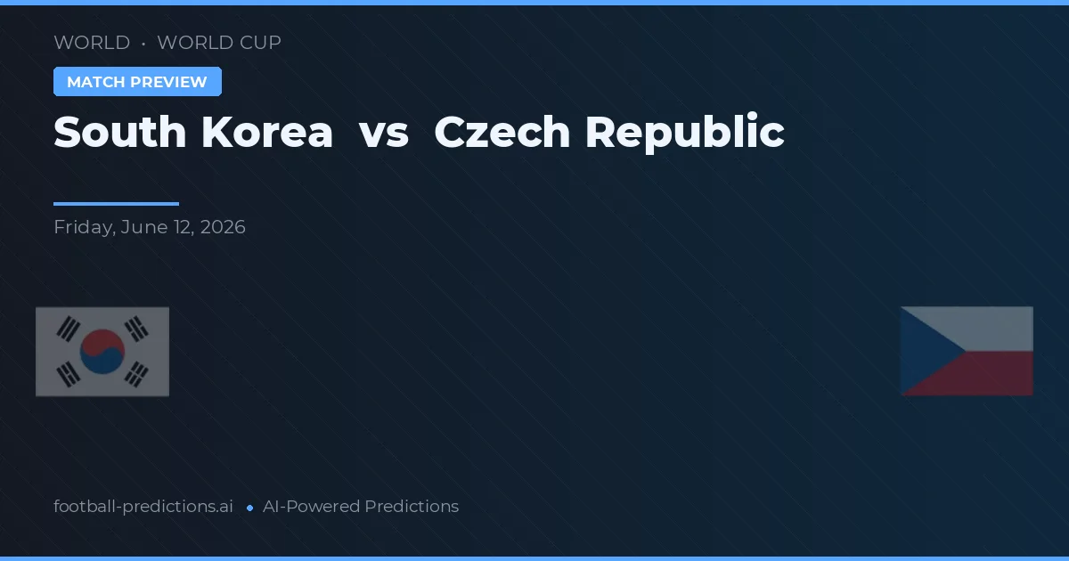 Coreia do Sul vs República Tcheca — prognóstico e prévia do jogo