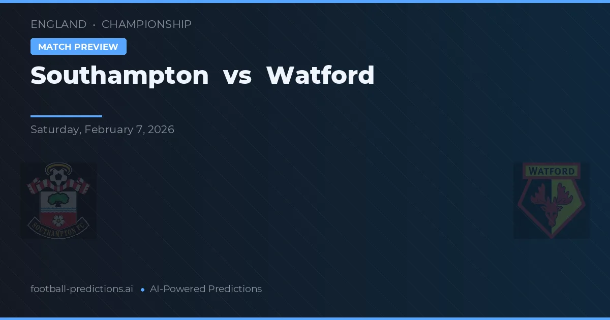 Southampton vs Watford — prognóstico e prévia do jogo