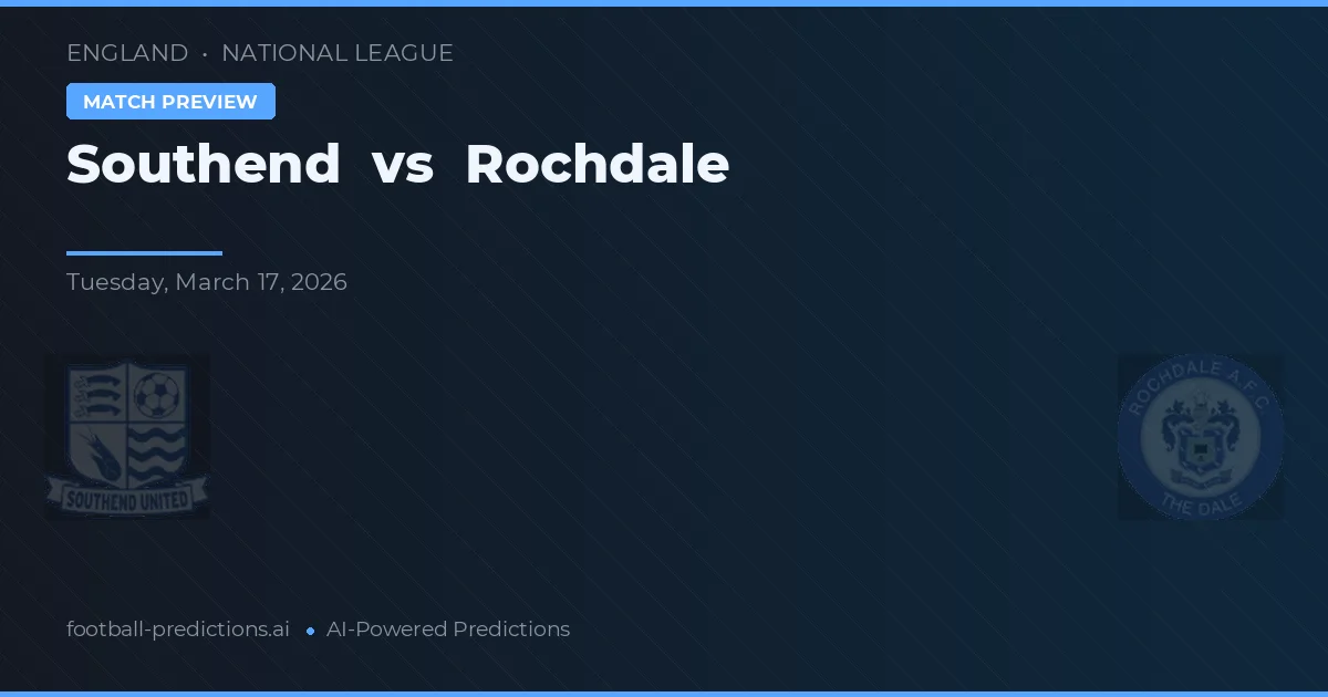 Southend vs Rochdale — prognóstico e prévia do jogo