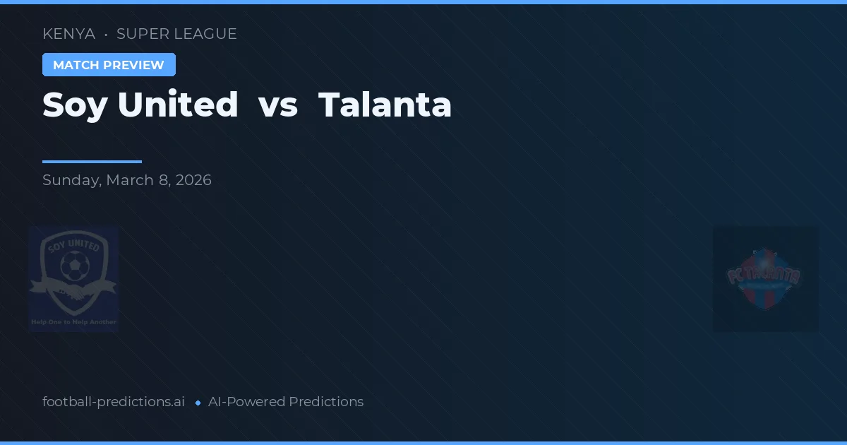 Soy United vs Talanta — prognóstico e prévia do jogo