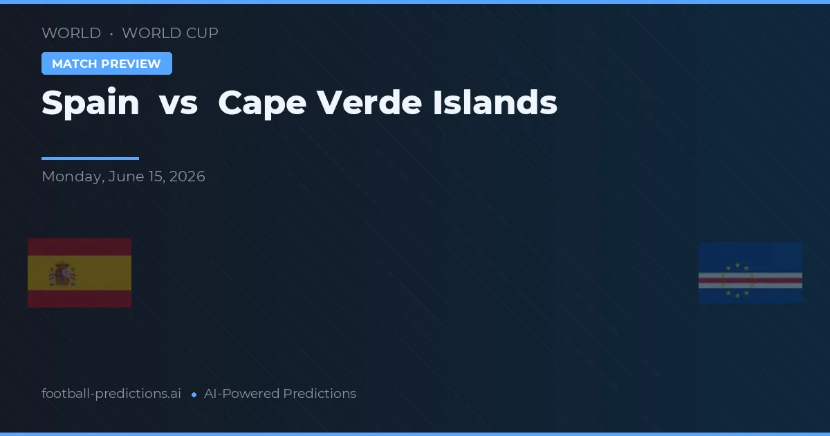 Espanha vs Cabo Verde — prognóstico e prévia do jogo