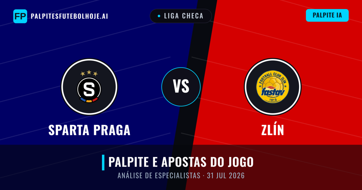 Sparta Praga vs Zlín — prognóstico e prévia do jogo