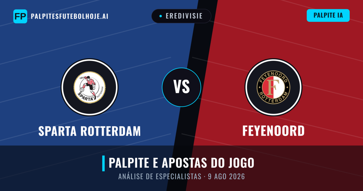 Sparta Rotterdam vs Feyenoord — prognóstico e prévia do jogo