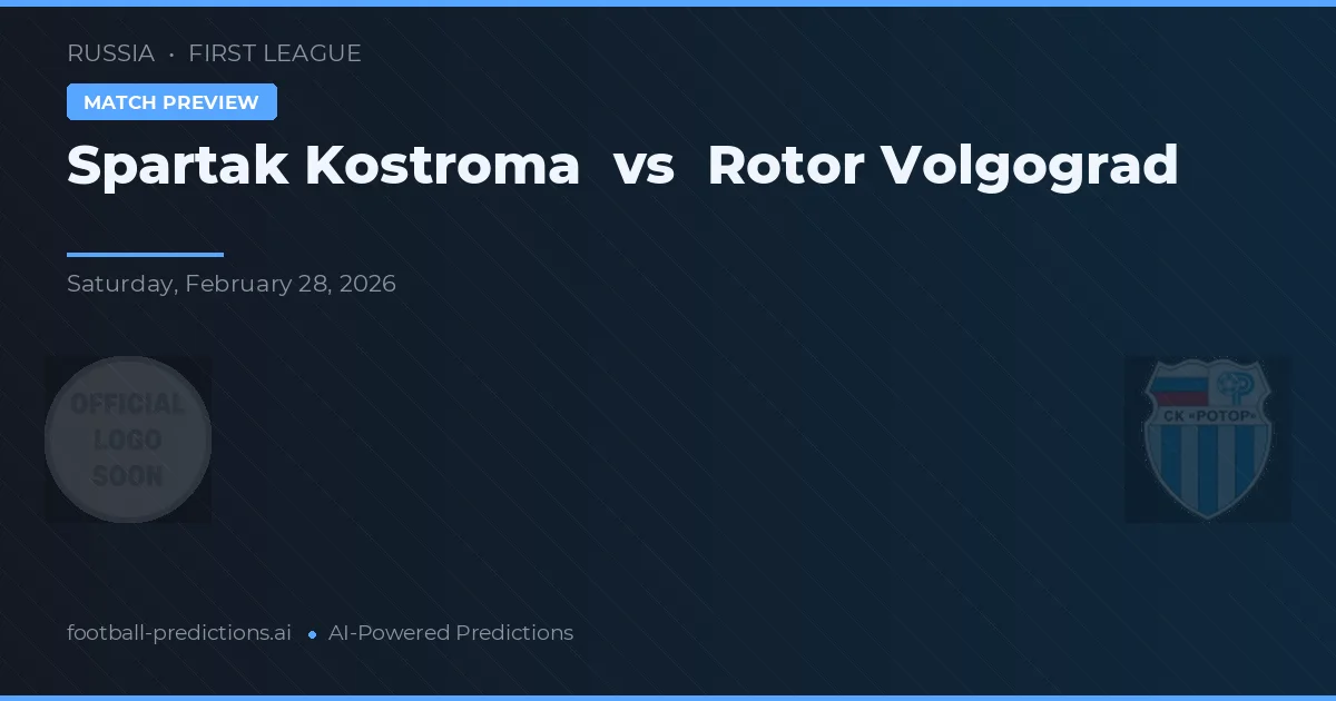 Spartak Kostroma vs Rotor Volgograd — prognóstico e prévia do jogo