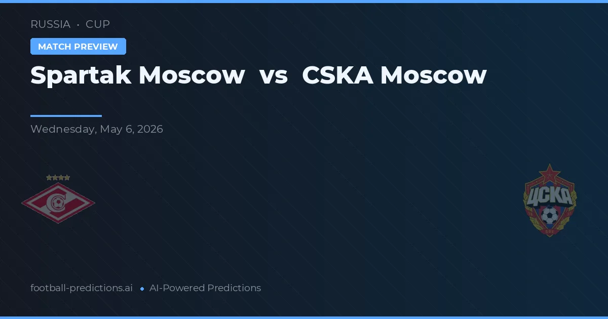 Spartak Moscou vs CSKA Moscou preview