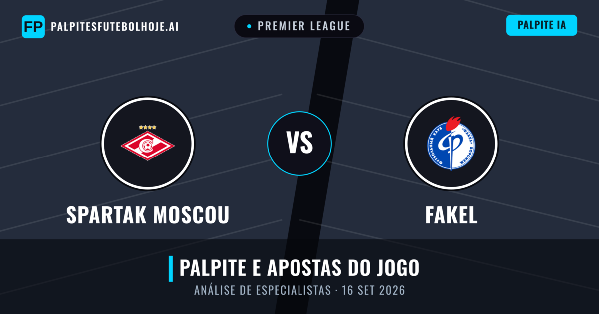 Spartak Moscou vs Fakel — prognóstico e prévia do jogo
