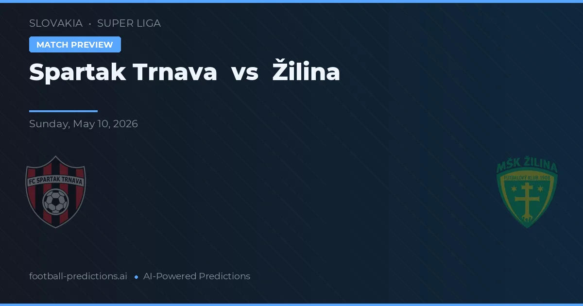 Spartak Trnava vs Žilina — prognóstico e prévia do jogo