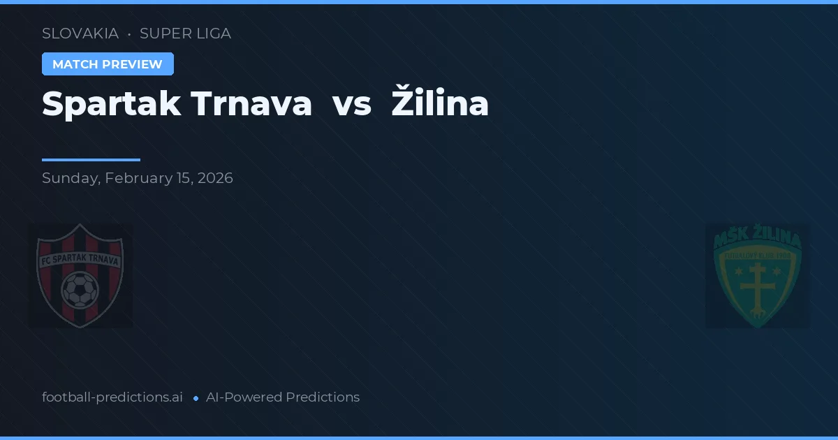 Spartak Trnava vs Žilina — prognóstico e prévia do jogo