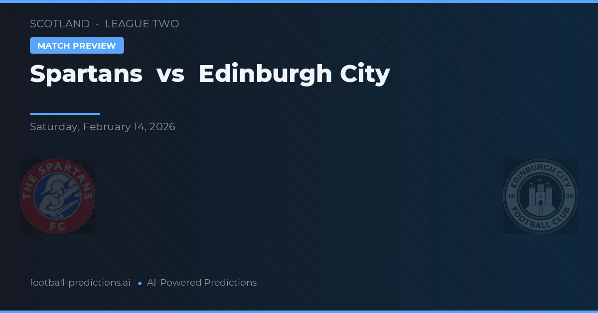 Spartans vs Edinburgh City — prognóstico e prévia do jogo
