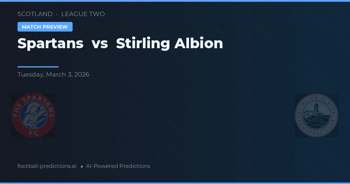 Spartans vs Stirling Albion — prognóstico e prévia do jogo