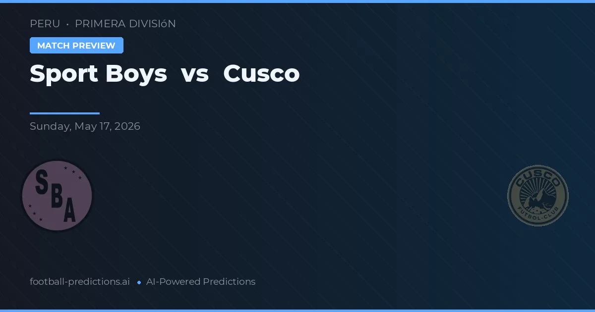 Sport Boys vs Cuzco — prognóstico e prévia do jogo