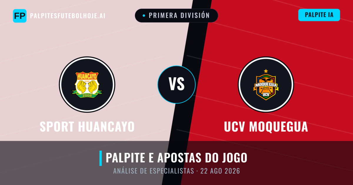 Sport Huancayo vs UCV Moquegua — prognóstico e prévia do jogo