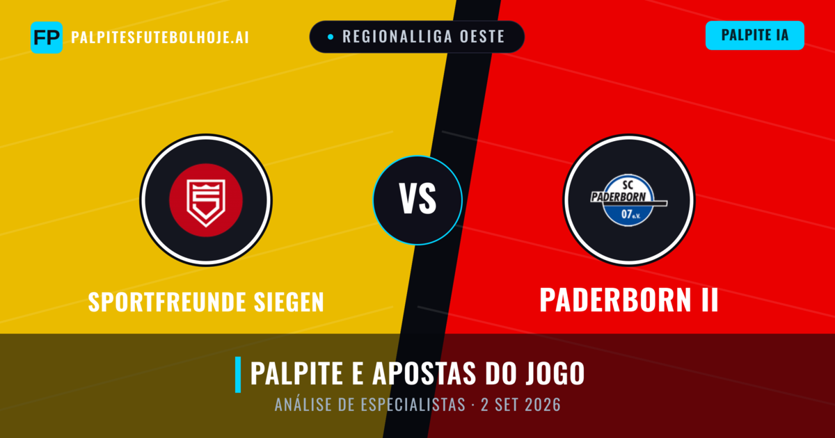 Sportfreunde Siegen vs Paderborn II — prognóstico e prévia do jogo