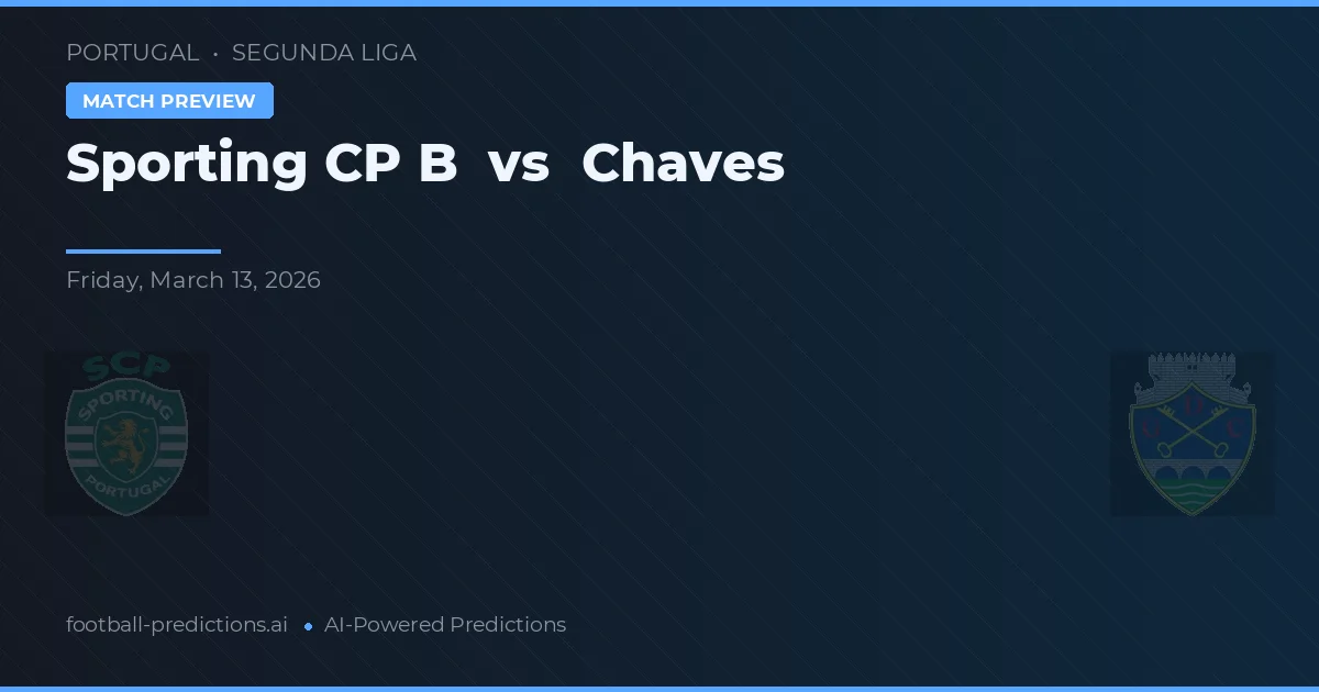 Sporting CP B vs Chaves — prognóstico e prévia do jogo
