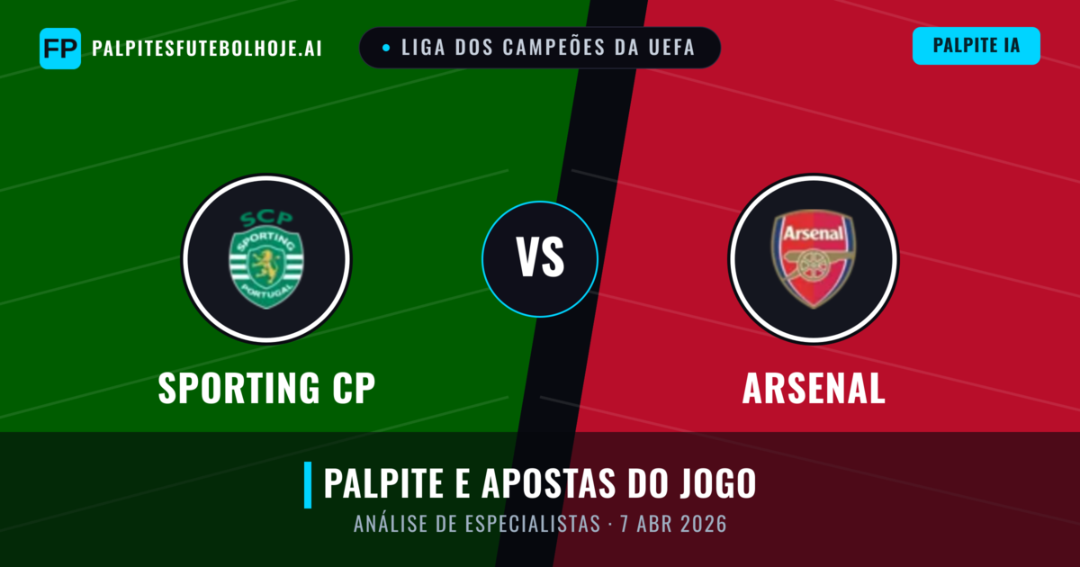 Sporting CP vs Arsenal — prognóstico e prévia do jogo