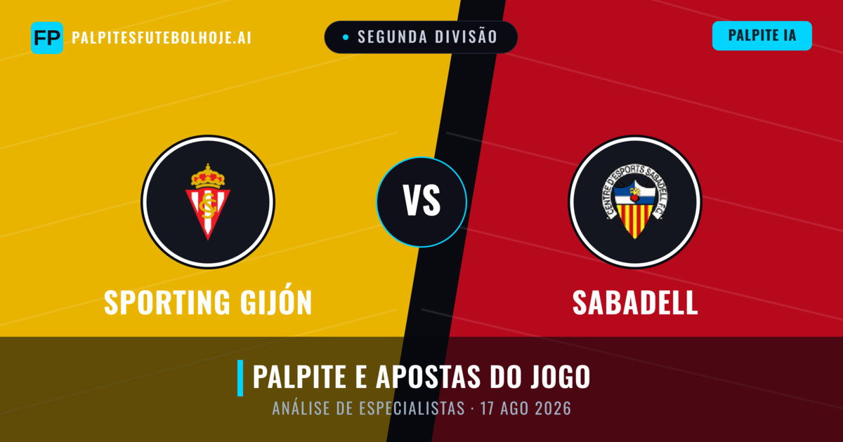 Sporting Gijón vs Sabadell — prognóstico e prévia do jogo