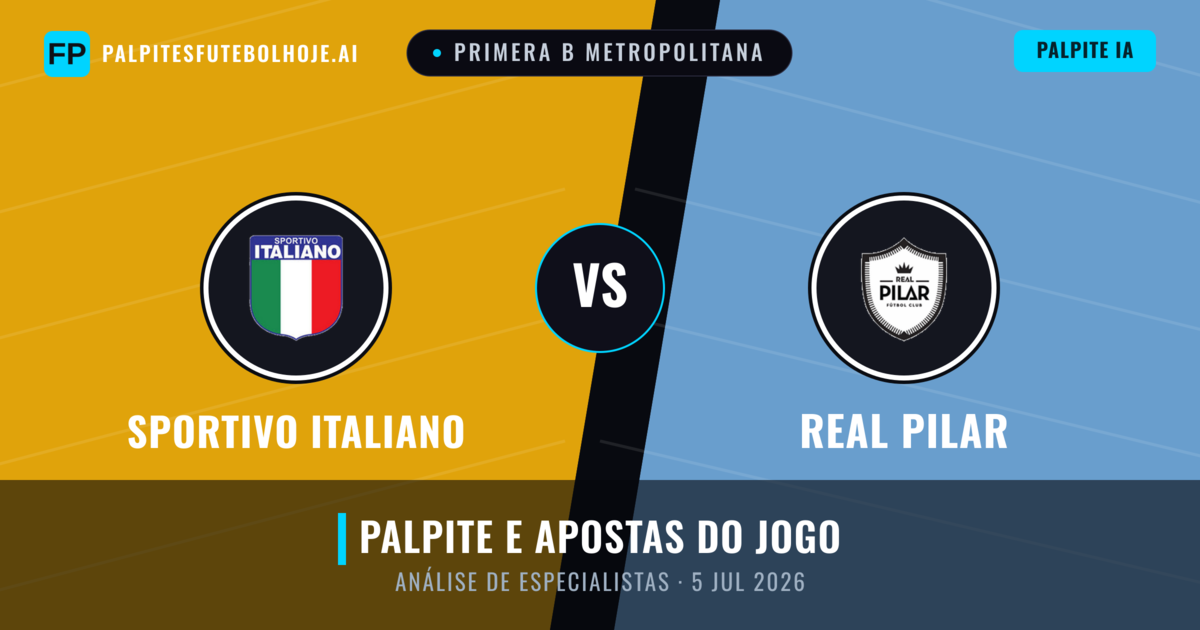 Sportivo Italiano vs Real Pilar — prognóstico e prévia do jogo