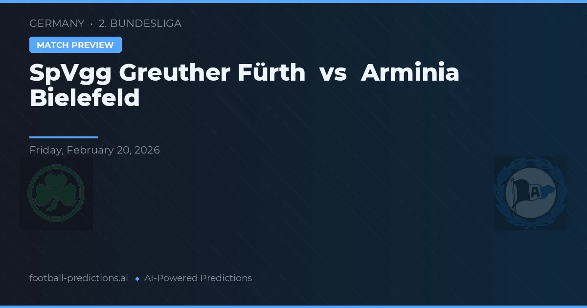 SpVgg Greuther Fürth vs Arminia Bielefeld — prognóstico e prévia do jogo