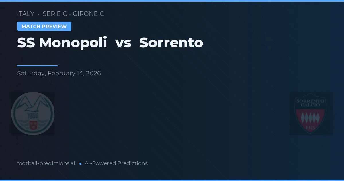 SS Monopoli vs Sorrento — prognóstico e prévia do jogo