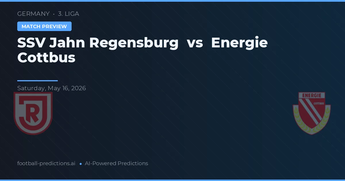 Jahn Regensburg vs Energie Cottbus — prognóstico e prévia do jogo