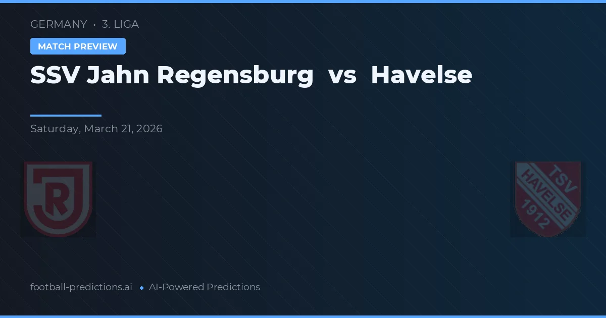 Jahn Regensburg vs Havelse — prognóstico e prévia do jogo