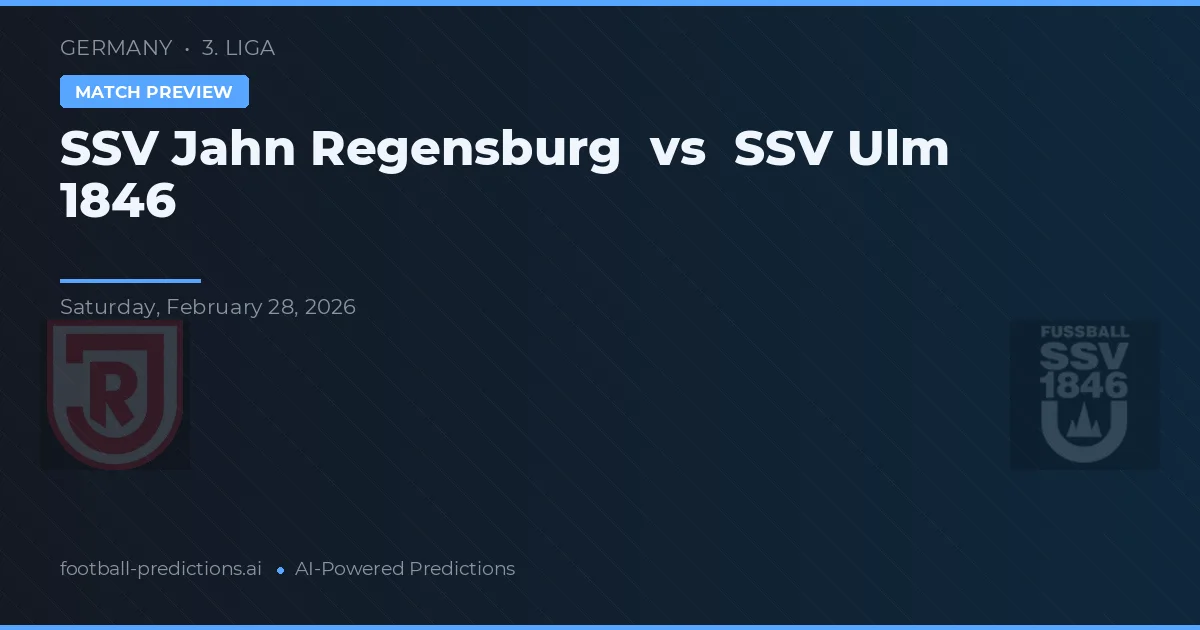 Jahn Regensburg vs SSV Ulm 1846 — prognóstico e prévia do jogo
