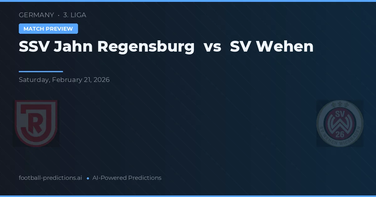 Jahn Regensburg vs SV Wehen — prognóstico e prévia do jogo