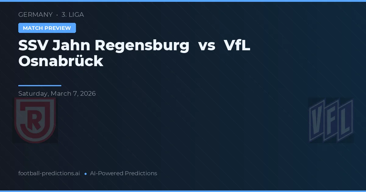 Jahn Regensburg vs VfL Osnabrück — prognóstico e prévia do jogo