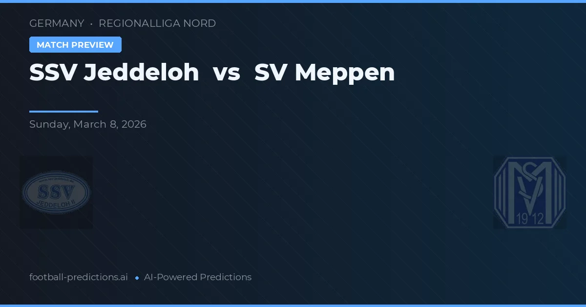 SSV Jeddeloh vs SV Meppen — prognóstico e prévia do jogo