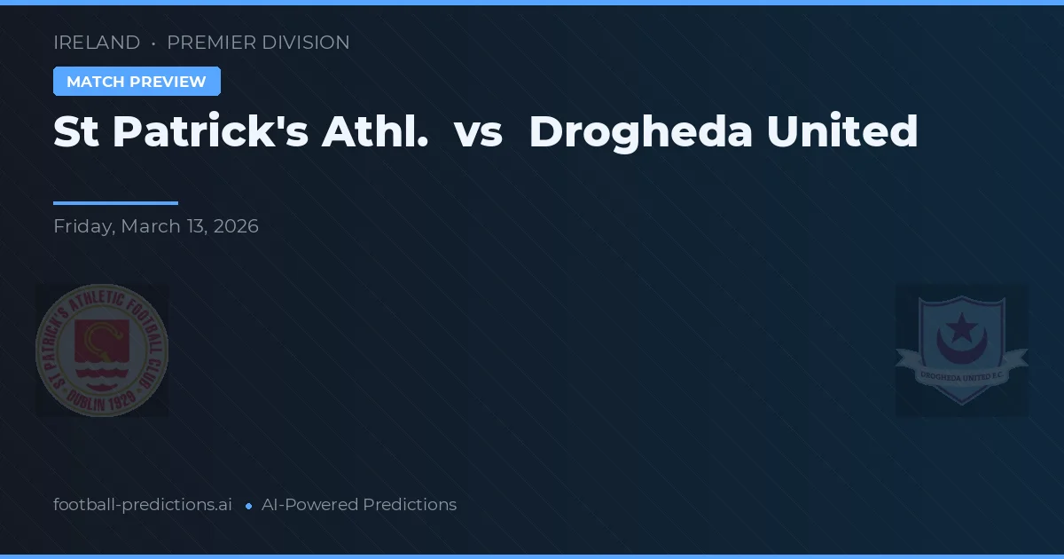 St Patrick's Athl. vs Drogheda United — prognóstico e prévia do jogo