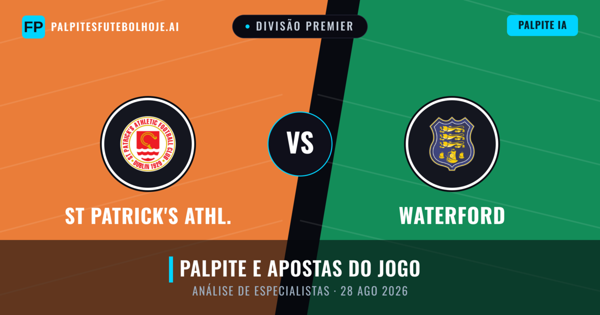 St Patrick's Athl. vs Waterford — prognóstico e prévia do jogo
