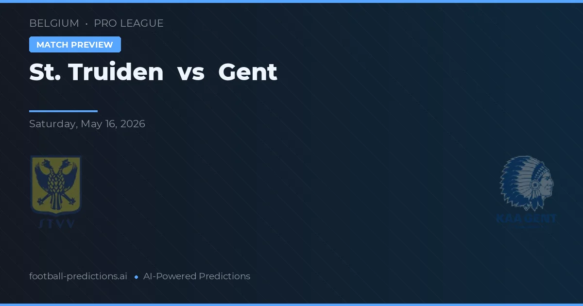 St. Truiden vs Gent — prognóstico e prévia do jogo