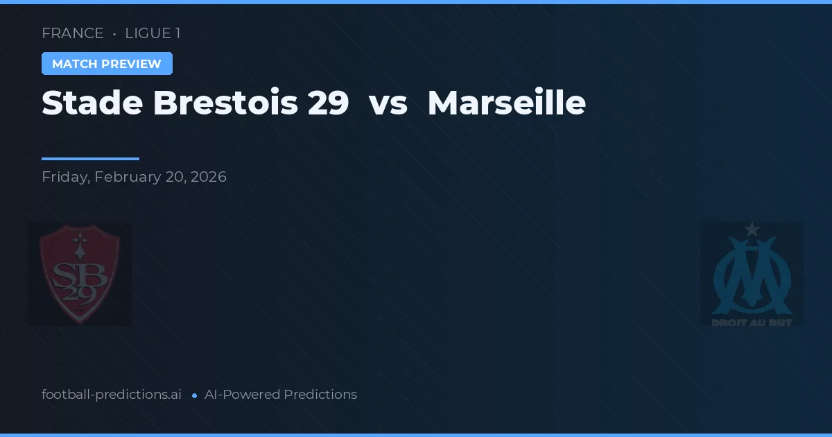 Stade Brestois 29 vs Marselha — prognóstico e prévia do jogo