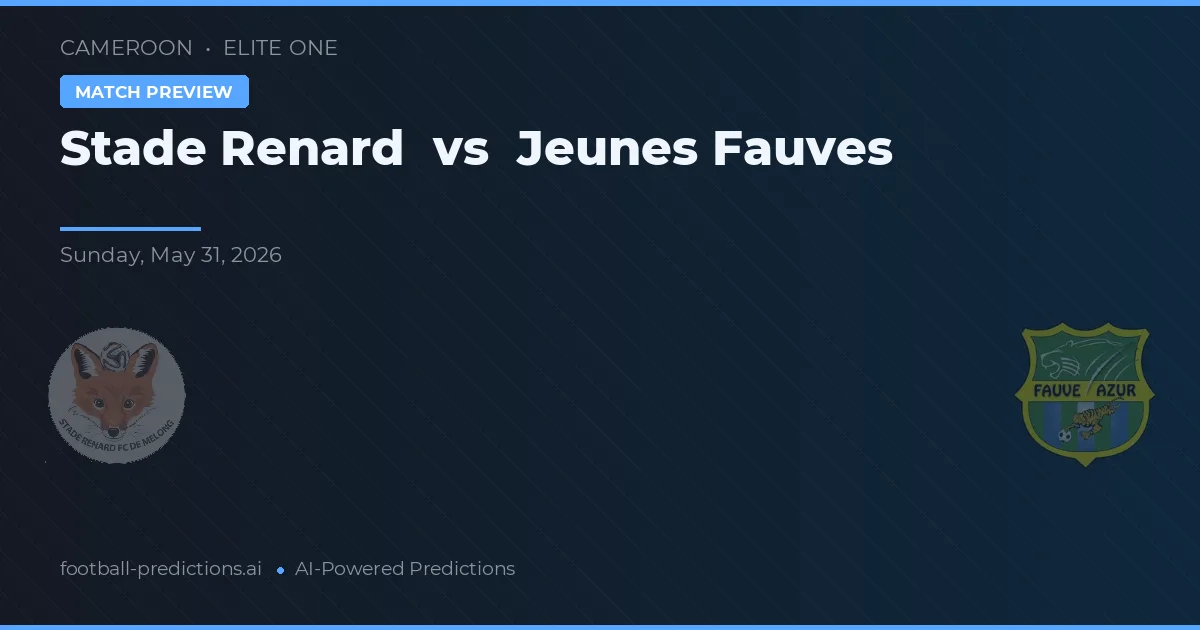 Stade Renard vs Jeunes Fauves — prognóstico e prévia do jogo