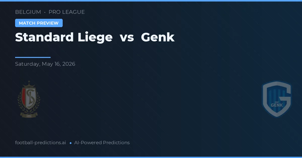Standard Liège vs Genk — prognóstico e prévia do jogo