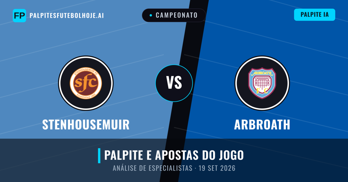 Stenhousemuir vs Arbroath — prognóstico e prévia do jogo