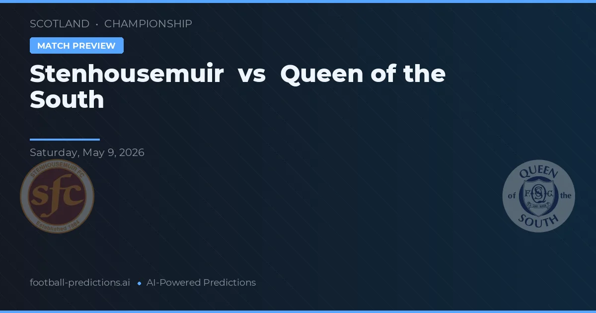 Stenhousemuir vs Queen of the South — prognóstico e prévia do jogo