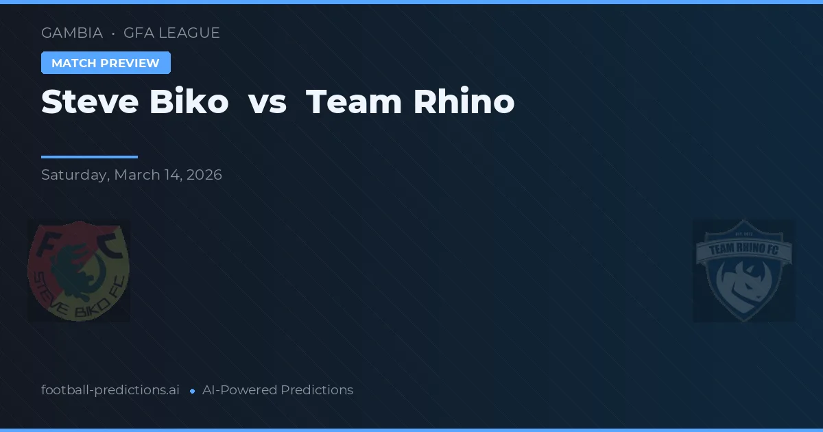 Steve Biko vs Team Rhino — prognóstico e prévia do jogo
