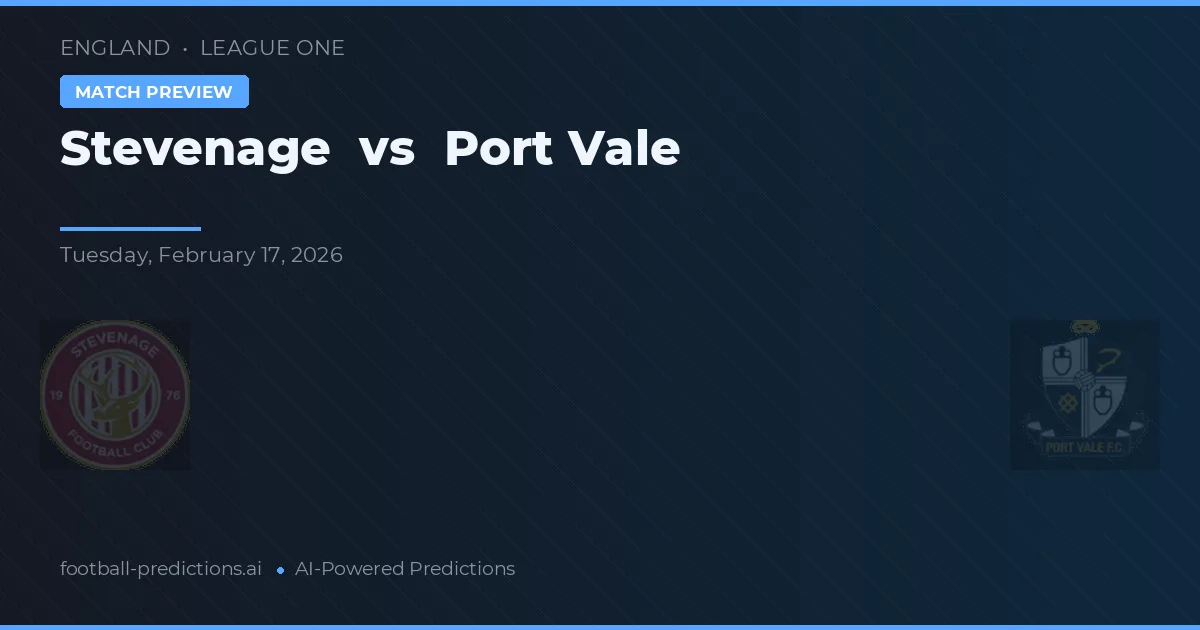 Stevenage vs Port Vale — prognóstico e prévia do jogo
